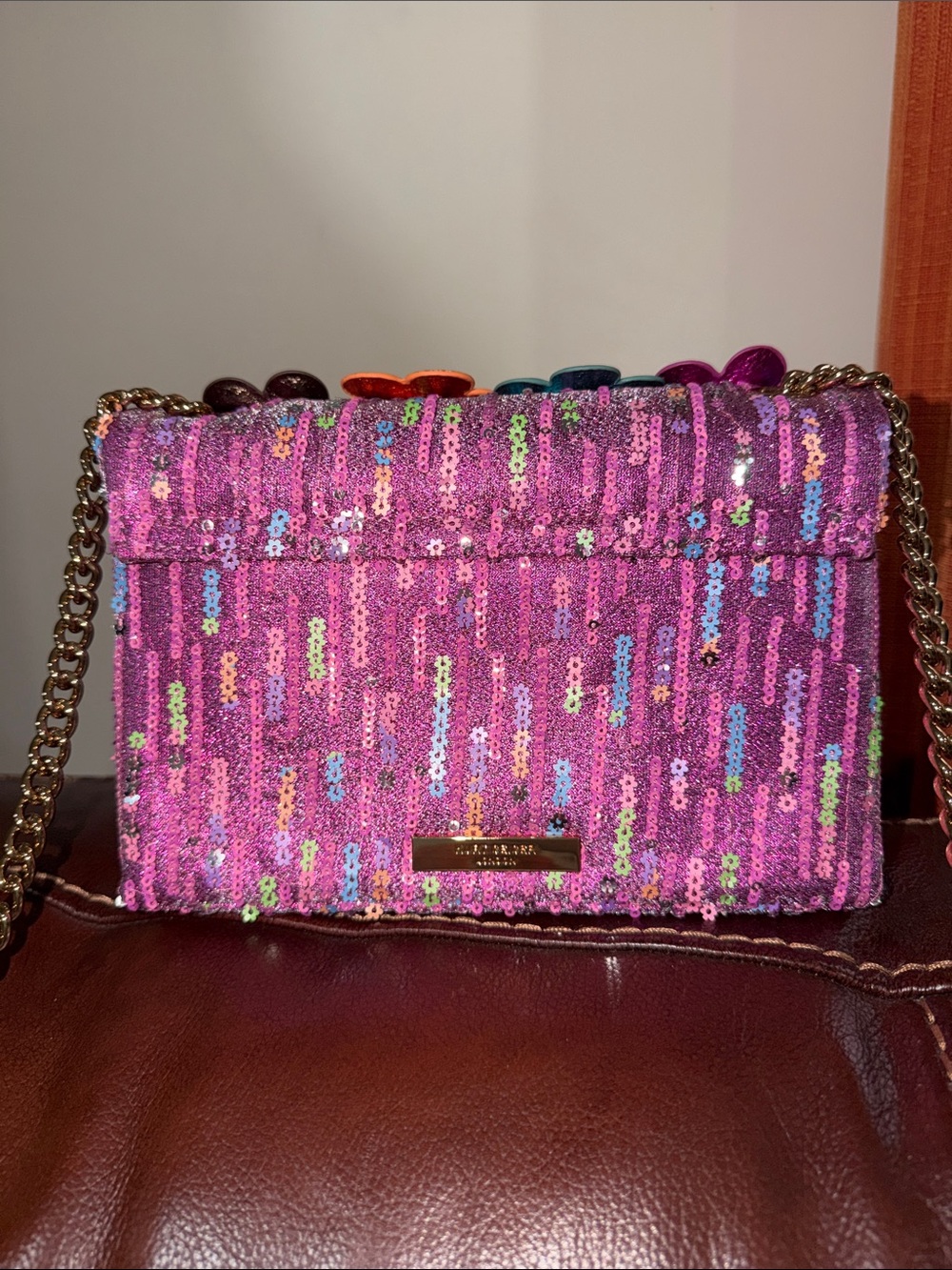 ‼️Kurt Geiger Multicolor Floral Medium Kensington Crossbody Bag Shoulder Bag - Picture 8 of 16